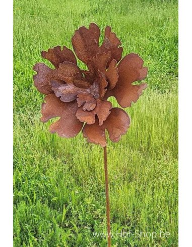 Piquet de jardin Fleur - figurine en métal Ecorouille (MD14148)