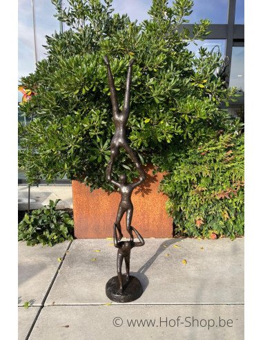 Drie acrobaten - bronzen beeld (B91172)