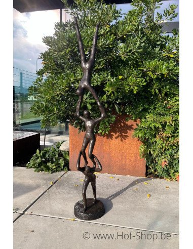 Drie acrobaten - bronzen beeld (B91172)