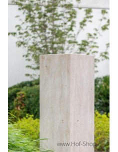 Piédestal en travertin 30 x 30 x 60 cm - Colonne Solace Living