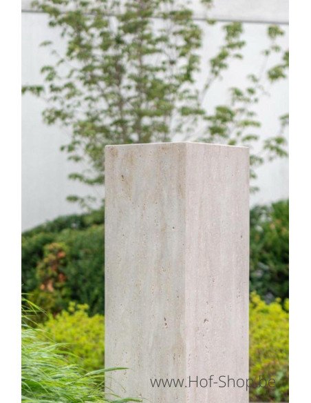 Travertin Sokkel 100 x 30 x 30 cm - Zuil Solace Living