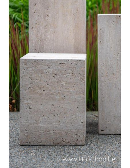 Travertin Sokkel 30 x 30 x 60 cm - Zuil Solace Living