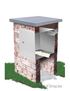 Inbouwbrievenbus 30,9 x 38 x 35 cm - aluminium inbouwbus