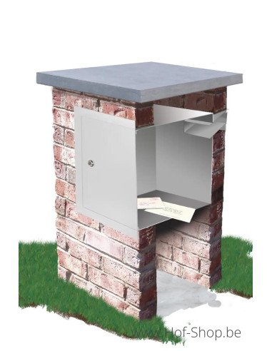 Boîte aux lettres à encastrer 30,9 x 38 x 35 cm - aluminium à encastrer