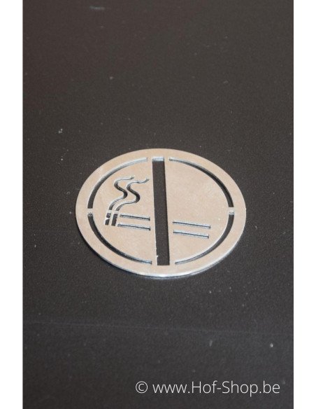 Niet roken - inox plaatje type 'fuji'