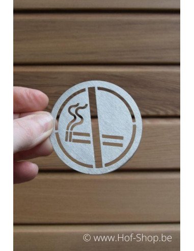 Niet roken - inox plaatje type 'fuji'