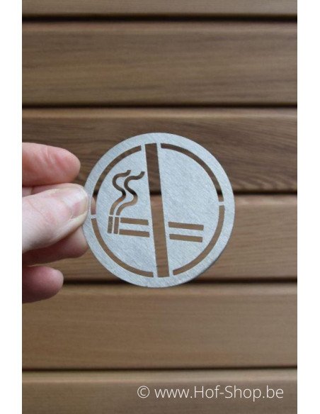 Niet roken - inox plaatje type 'fuji'