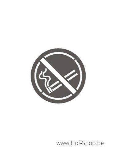 Niet roken Picto - inox plaatje type 'fuji'