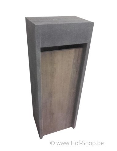 M-Box H Aspect bois - boîte aux lettres en pierre bleue