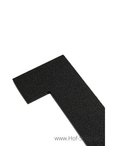 Lettre f - aluminium noir de 5 cm de haut (numéro de maison 'fuji' KatoDesign)