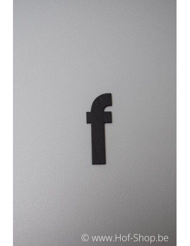 Lettre f - aluminium noir de 5 cm de haut (numéro de maison 'fuji' KatoDesign)