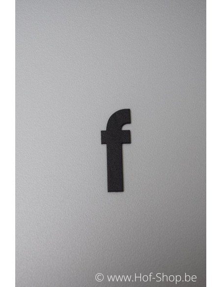 Lettre f - aluminium noir de 5 cm de haut (numéro de maison 'fuji' KatoDesign)