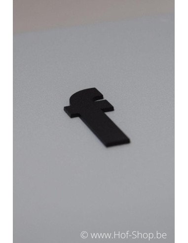 Lettre f - aluminium noir de 5 cm de haut (numéro de maison 'fuji' KatoDesign)