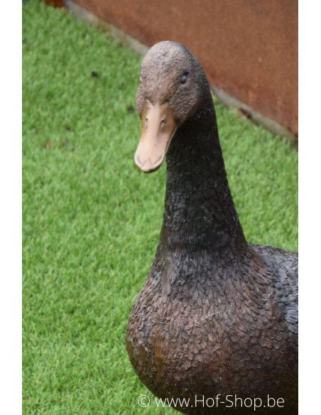 Staande eend  - bronzen beeld (GA1267BR-B)