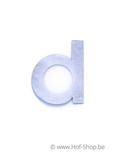 Lettre d - acier inoxydable de 8 cm de haut (numéro de maison 'fuji' KatoDesign)