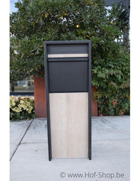Cobox 8 Divo Aspect bois Nero - boîte aux lettres en granit