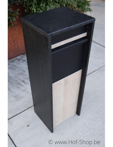 Cobox 8 Divo Aspect bois Nero - boîte aux lettres en granit