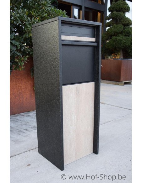 Cobox 8 Divo Aspect bois Nero - boîte aux lettres en granit
