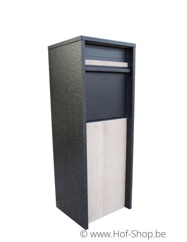 Cobox 8 Divo Aspect bois Nero - boîte aux lettres en granit