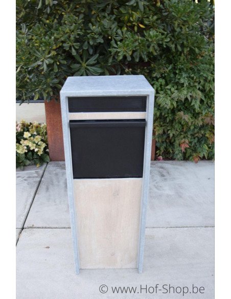Cobox 8 Divo Aspect bois - boîte aux lettres en pierre bleue