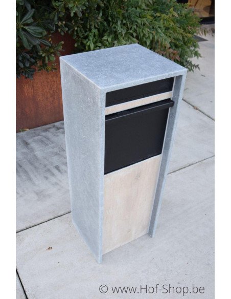 Cobox 8 Divo Aspect bois - boîte aux lettres en pierre bleue