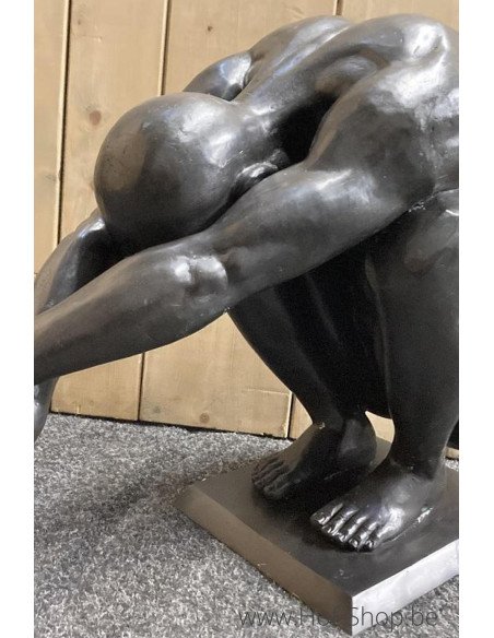 Duikende man - bronzen beeld (B1300)