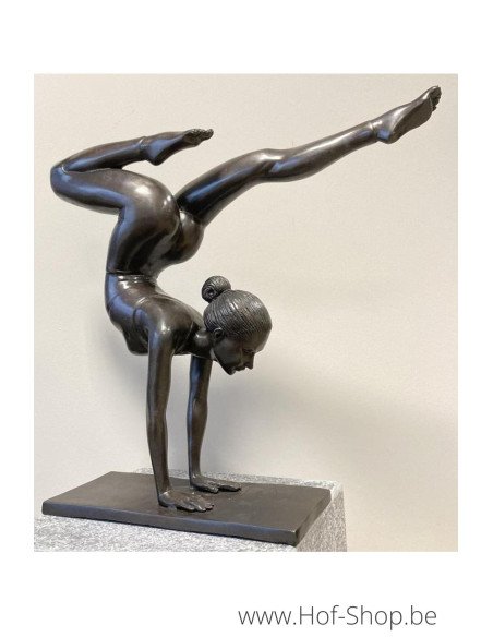Yoga Meisje Handstand - bronzen beeld (BS1496B)