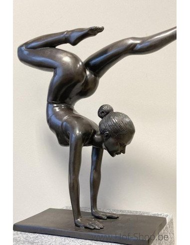 Fille de yoga en poirier - statue en bronze (BS1496B)