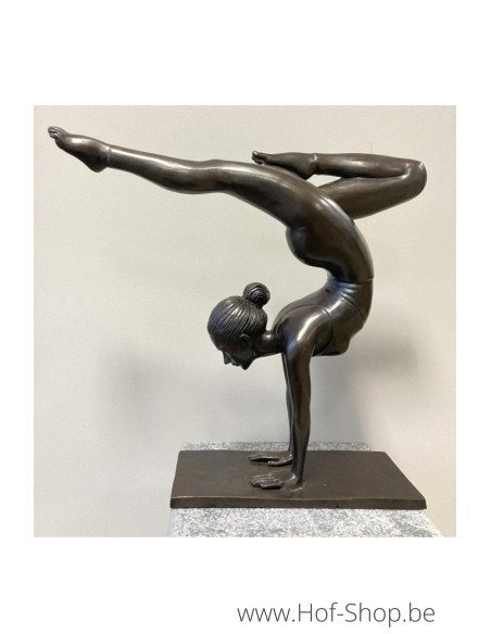 Fille de yoga en poirier - statue en bronze (BS1496B)