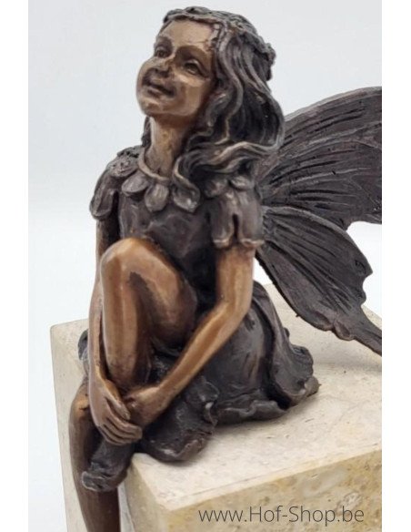 Zittende engel - bronzen beeld (BS1500B)