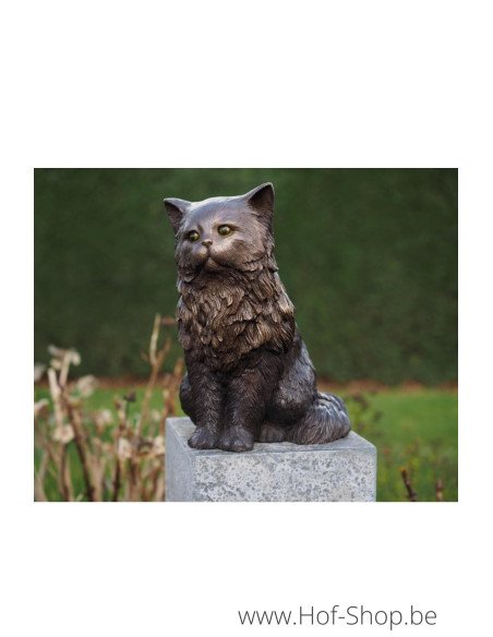 Perzische kat - bronzen beeld (BS1459B)