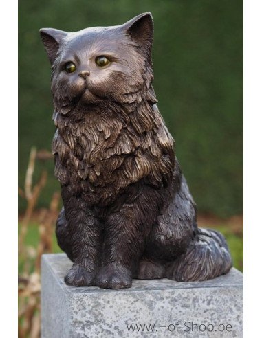 Perzische kat - bronzen beeld (BS1459B)
