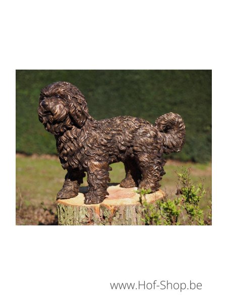 Labradoodle Puppy - statue en bronze (B58454)