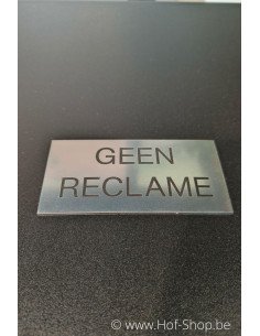 Geen reclame sticker - acrylplaatje