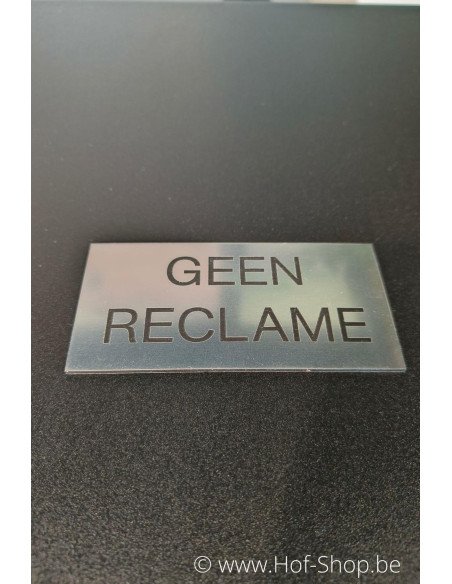Geen reclame sticker - acrylplaatje