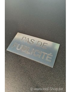 Autocollant Pas de publicité - tableau acrylique