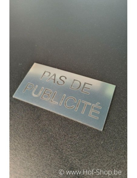 Autocollant Pas de publicité - tableau acrylique