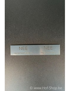 Geen reclamedrukwerk en regionale pers sticker - plaatje in acrylaat