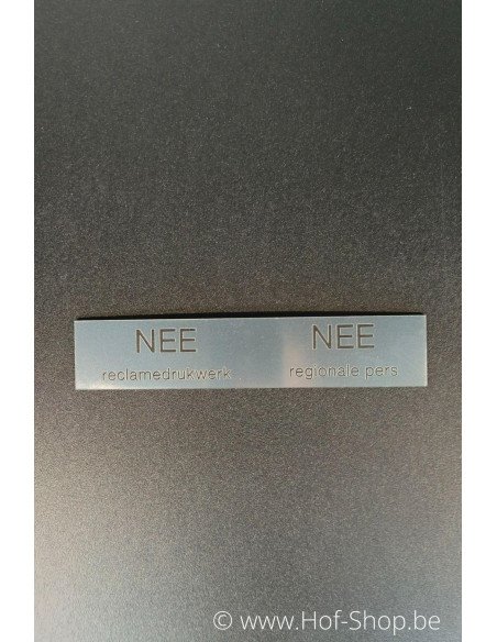 Autocollant Geen reclamedrukwerk en regionale pers - tableau acrylique