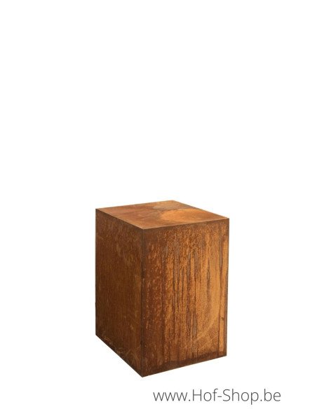 Metalen zuil 40 x 40 x 60 cm - sokkel in ecoroest (MD14033)
