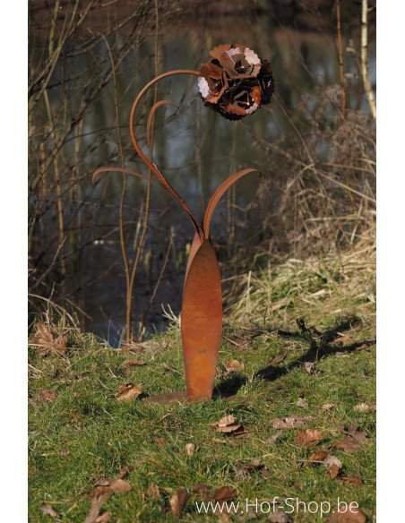 Rose Courbée - figurine en métal Ecorouille (MD14192)