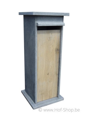 M-Box N Aspect bois - boîte aux lettres en pierre bleue
