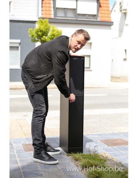 OUTLET Fenix Top Medium RAL 9005 - boîte à colis eSafe aluminium