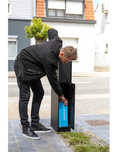 OUTLET Fenix Top Medium RAL 9005 - boîte à colis eSafe aluminium