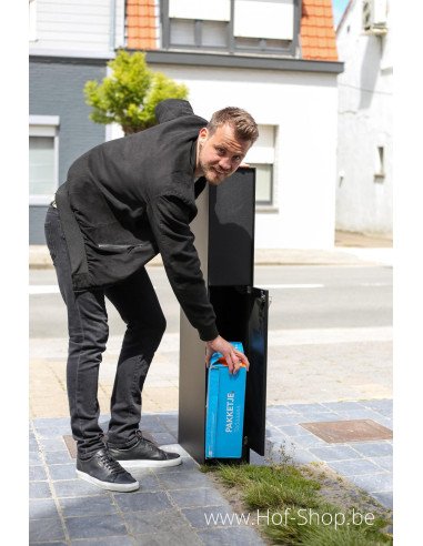 OUTLET Fenix Top Medium RAL 9005 - boîte à colis eSafe aluminium