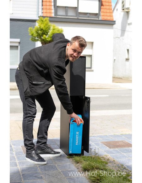 OUTLET Fenix Top Medium RAL 9005 - boîte à colis eSafe aluminium