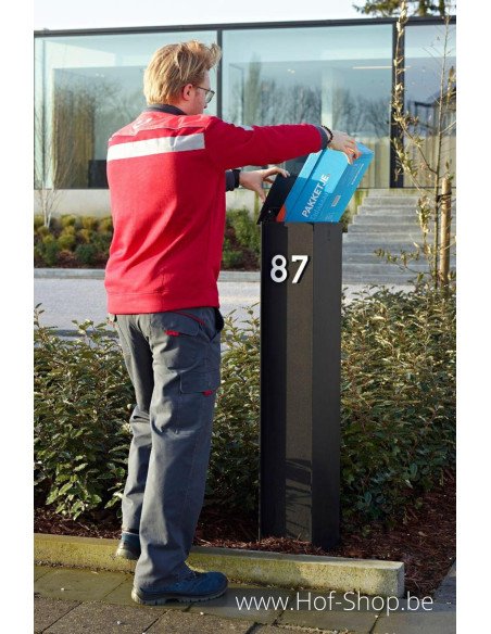 OUTLET Fenix Top Medium RAL 9005 - boîte à colis eSafe aluminium