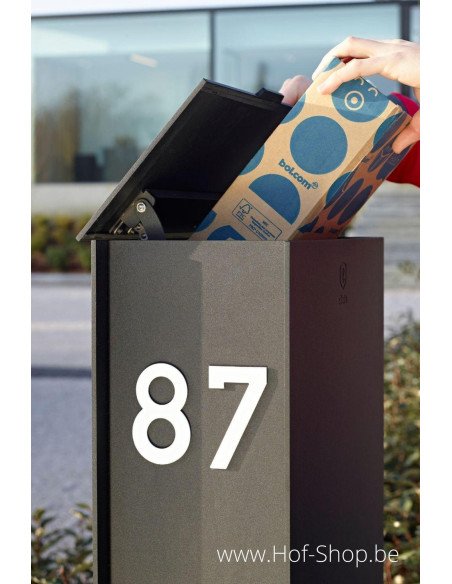 OUTLET Fenix Top Medium RAL 9005 - boîte à colis eSafe aluminium