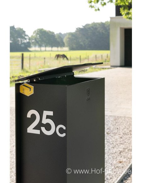 OUTLET Fenix Top Medium RAL 9005 - boîte à colis eSafe aluminium