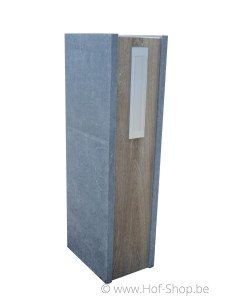 M-Box E Aspect bois - boîte aux lettres en pierre bleue